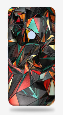 OggyBaba google pixel 4a, google pixel4a Mobile Skin(Polygon Red With Gloss Finish)