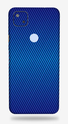 OggyBaba google pixel 4a, google pixel4a Mobile Skin(3D Royal Blue Carbon Fibre)