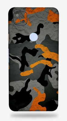 OggyBaba google pixel 4a, google pixel4a Mobile Skin(Military Orange Camouflage With Matte Finish)