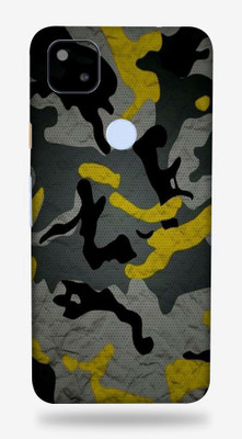 OggyBaba google pixel 4a, google pixel4a Mobile Skin(Military Yellow Camouflage With Matte Finish)