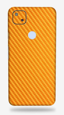 OggyBaba google pixel 4a, google pixel4a Mobile Skin(3D Golden Carbon Fibre)