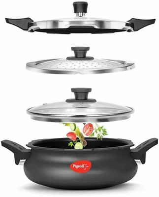 Pigeon 3 L Inner Lid Induction Bottom Pressure Cooker(Hard Anodized)