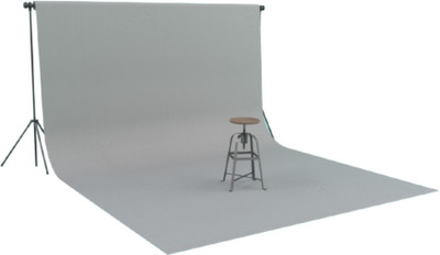 Windrop Solutions Grey Screen Background Photo Video Studio Back Drop 8 x 12 ft for Indoor-Outdoor Online Classes Photography Videography YouTube Videos Made in India Reflector