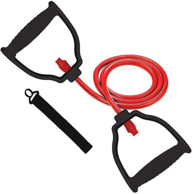 VONITY Pull Single Rope Resistance Bands Fitness Rubber Bands for Fitness Band Resistance Tube(red, black)
