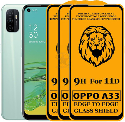 SEVEN7STAR Edge To Edge Tempered Glass for Oppo A33(Pack of 3)