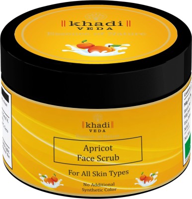 khadi veda Apricot Face Scrub for smooth & glowing skin removes dead skin cells Scrub(50 g)