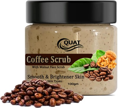 QUAT Coffee With Walnut Scrub For Smooth And Brighter Skin. (Brazil Edition) (Dermatologically tested) Scrub(100 g)