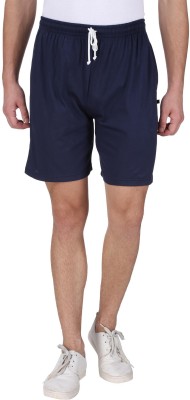 NEO GARMENTS Solid Men Dark Blue Regular Shorts