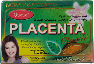 Queue renew placenta Classic herbal beauty soap for Skin Whitening and nati aging(135 g)
