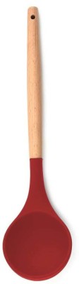 Flipkart SmartBuy Wooden Handle - Premium Silicone Ladle, Red Non-Stick Spatula(Pack of 1)