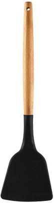 P-PLUS INTERNATIONAL PPLUS_WOOD_SPATULA_BLACK_1 Mixing Spatula(Pack of 1)
