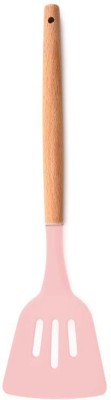 P-PLUS INTERNATIONAL PPLUS_WOOD_SLOTTED_PINK_1 Mixing Spatula(Pack of 1)