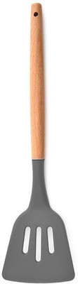 P-PLUS INTERNATIONAL PPLUS_WOOD_SLOTTED_GREY_1 Mixing Spatula(Pack of 1)