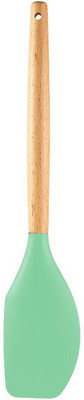 P-PLUS INTERNATIONAL PPLUS_WOOD_SPTL B_GREEN_1 Mixing Spatula(Pack of 1)