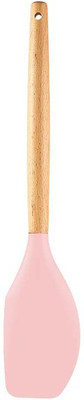 P-PLUS INTERNATIONAL PPLUS_WOOD_SPTL B_PINK_1 Mixing Spatula(Pack of 1)