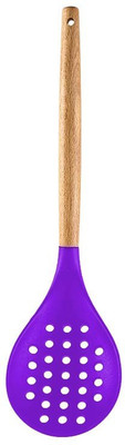 P-PLUS INTERNATIONAL PPLUS_WOOD_SKIMMER_PURPLE_1 Mixing Spatula(Pack of 1)