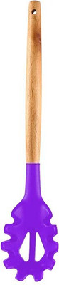 P-PLUS INTERNATIONAL PPLUS_WOOD_PASTA_PURPLE_1 Lifting Spatula(Pack of 1)