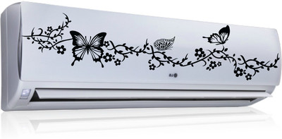VCREATE DECOR 19 cm Floral Butterfly Removable Sticker(Pack of 1)