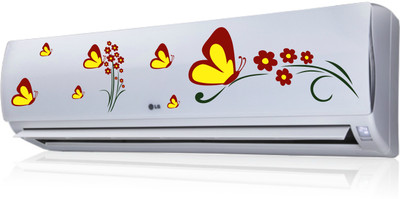 VCREATE DECOR 19 cm Yellow Butterfly Removable Sticker(Pack of 1)