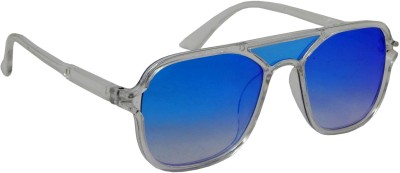 Els Retro Square Sunglasses(For Men & Women, Blue)