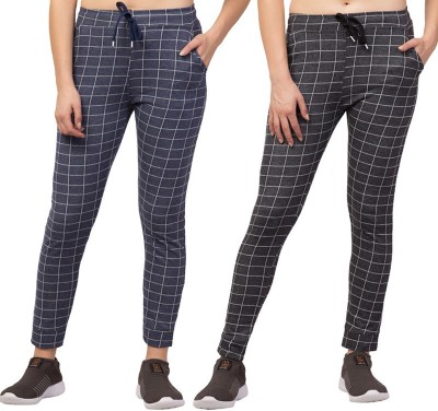 Bluecon Checkered Women Multicolor Track Pants