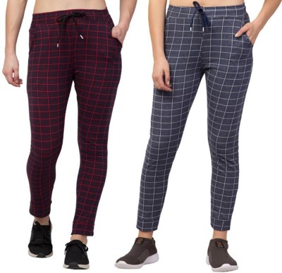 Bluecon Checkered Women Multicolor Track Pants