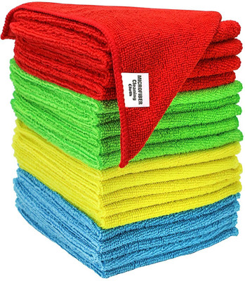 MOCKHE Microfiber Vehicle Washing  Cloth(Pack Of 20, 250 GSM)