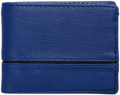 DK Corp Men Blue Artificial Leather Wallet(3 Card Slots)