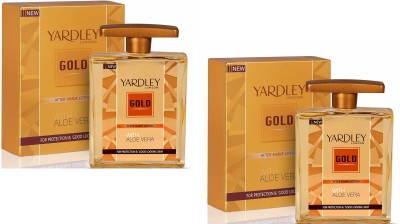 YARDLEY London Gold After Shaving Lotion With Aloevera For Men 100 Ml *Pack Of 2(200 ml)