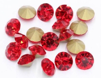 Atifa 23ss/6mm pointed back light siam crystal glass stone for hand embroidery,decoration, craft and jewellery making (720 pieces)