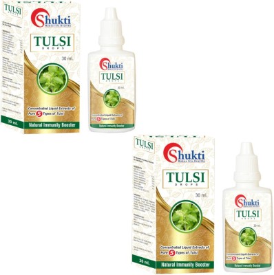 Shukti Tulsi Drops | Panch Tulsi Amrit Drops | Ayurvedic Immunity Booster ( 2 x 30ml )(Pack of 2)