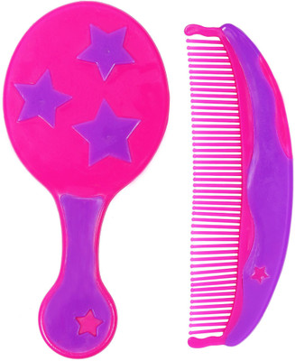 1st Step Baby Comb and Brush Set/Grooming Set with Soft Bristles(Pink)
