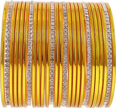 ZULKA Metal Zircon Bangle Set(Pack of 26)