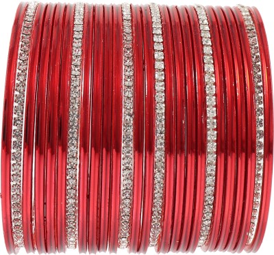 ZULKA Metal Zircon Bangle Set(Pack of 26)