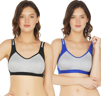SAMAREIA Women Sports Non Padded Bra(Multicolor)