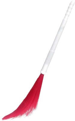 cyberbazaar Adjustable Plastic Colored Broom. Plastic Wet and Dry Broom(Red)