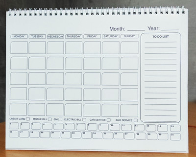 Vivid Print VP-T501 Perpetual Table Calendar(White, Plain)