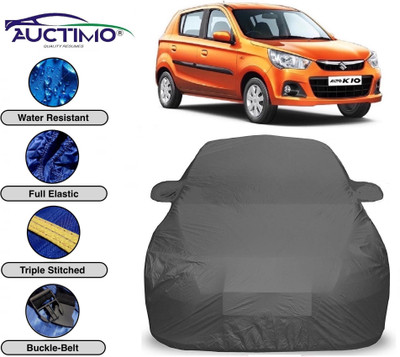 AUCTIMO Car Cover For Maruti Suzuki Alto K10 (With Mirror Pockets)(Grey)