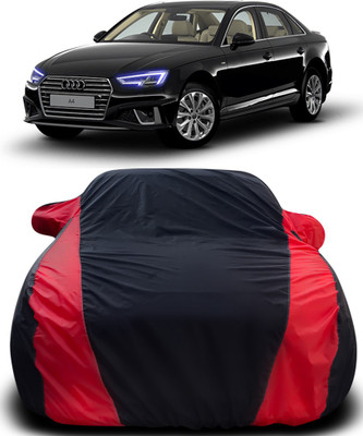 Gavya Car Cover For Audi A4 (With Mirror Pockets)(Black, Red)