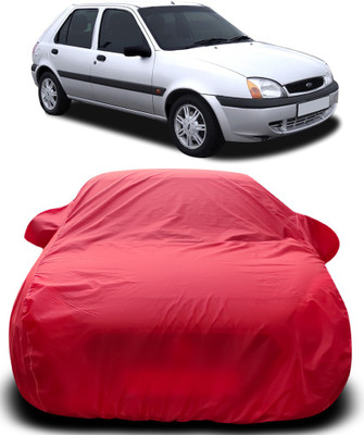 APNEK Car Cover For Ford Fiesta Old (With Mirror Pockets)(Red)