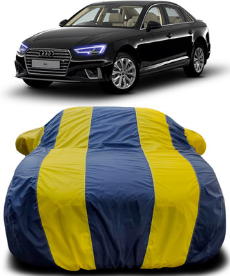 NUMBOR ONE Car Cover For Audi A4 (With Mirror Pockets)(Blue, Yellow)