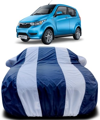 MoTRoX Car Cover For Mahindra e20(Blue, White)