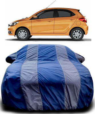 MoTRoX Car Cover For Tata Tiago EV (With Mirror Pockets)(Blue, Grey)