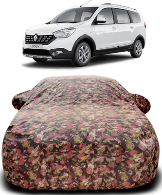 APNEK Car Cover For Renault Lodgy (With Mirror Pockets)(Green, Red)