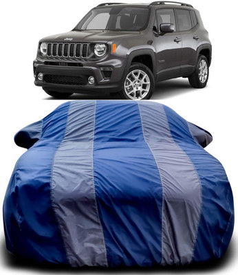 NUMBOR ONE Car Cover For Jeep Jeep (With Mirror Pockets)(Blue, Grey)