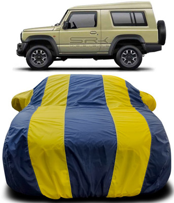 Gavya Car Cover For Maruti Suzuki Gypsy King (With Mirror Pockets)(Blue, Yellow)