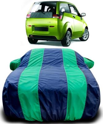 MoTRoX Car Cover For Mahindra Reva (With Mirror Pockets)(Blue, Green)