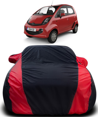 APNEK Car Cover For Tata Nano Genx (With Mirror Pockets)(Black, Red)
