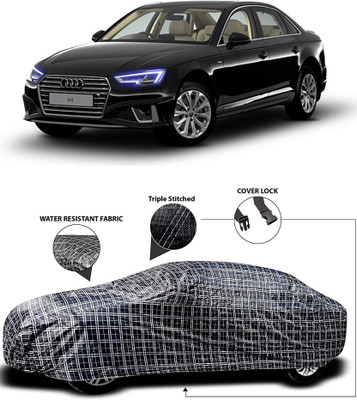APNEK Car Cover For Audi A4 (With Mirror Pockets)(White, Black)
