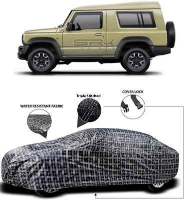 MoTRoX Car Cover For Maruti Suzuki Gypsy King (With Mirror Pockets)(White, Black)